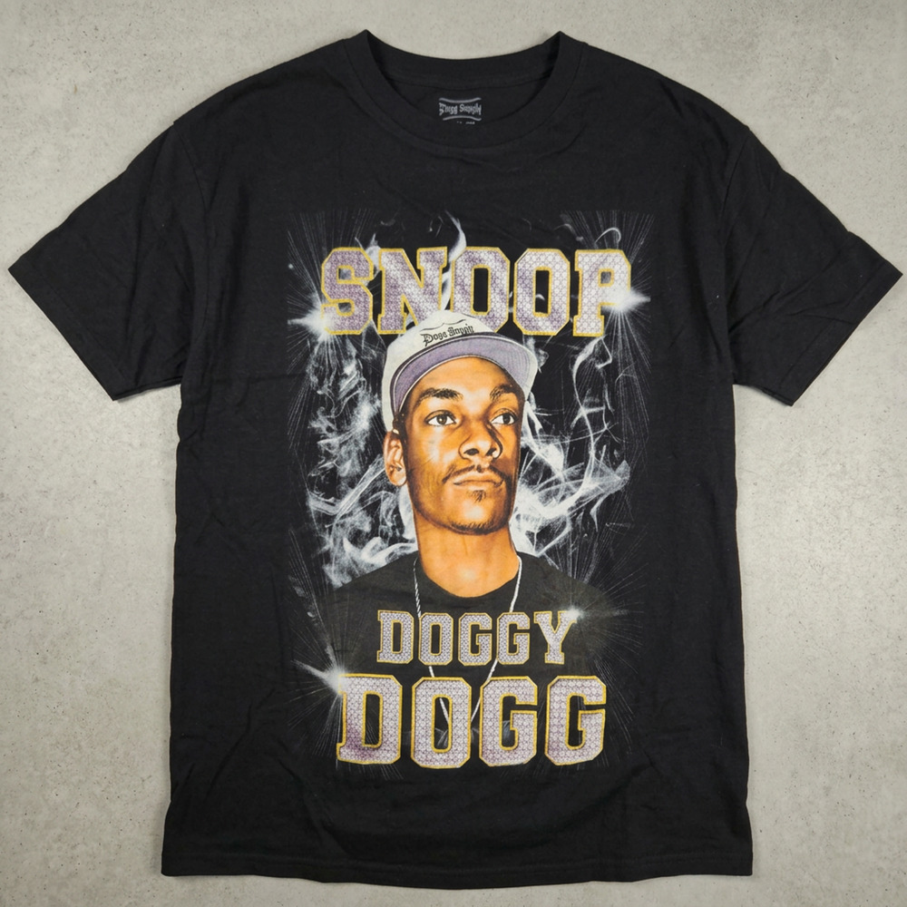 Dogg Supply Snoop Doggy Dogg T Shirt Large Black Cap Portrait Rap Tee
